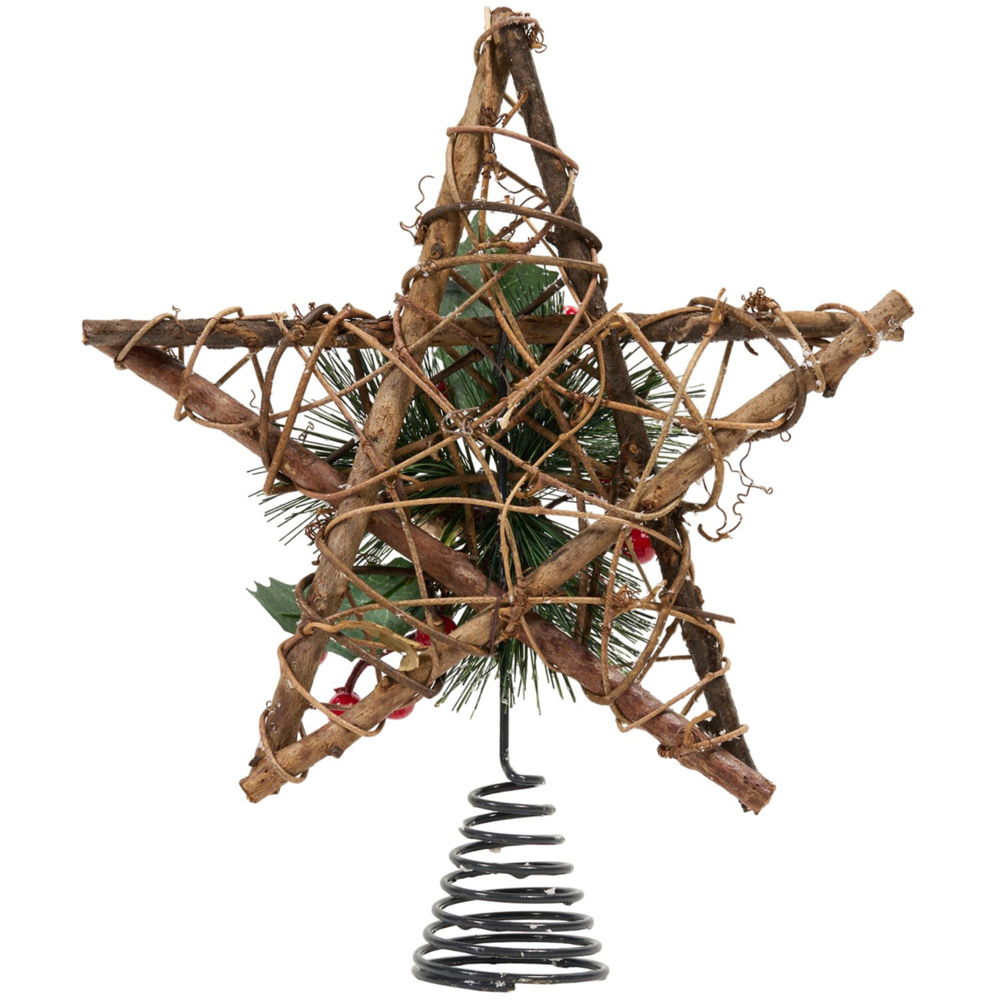Rattan Finish Star Tree Topper Image 2