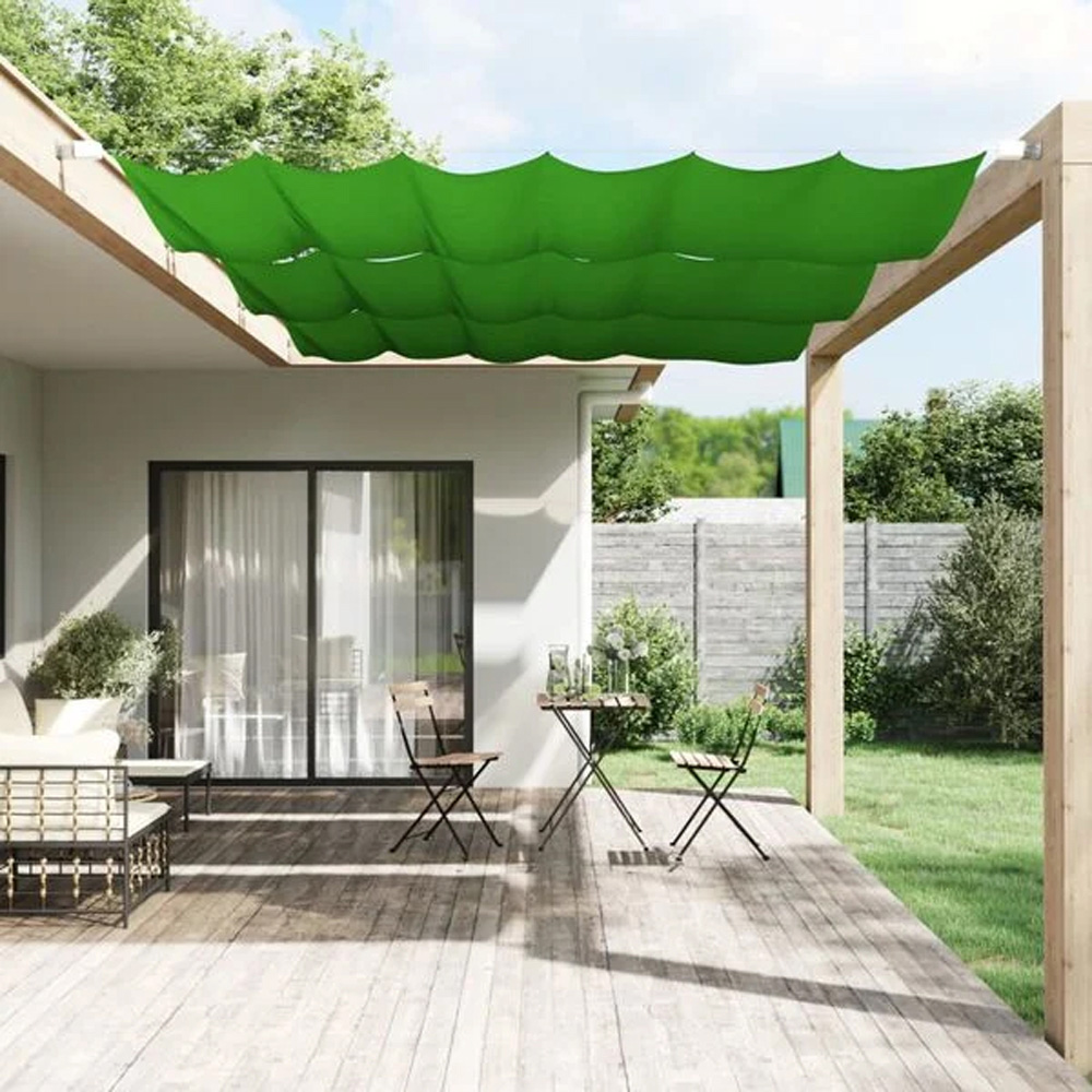 vidaXL Green Oxford Fabric Vertical Awning 1.4 x 2.7m Image 1