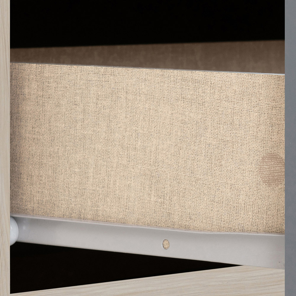 Seconique Nevada 5 Drawer Grey and Light Oak Low Wardrobe Image 6