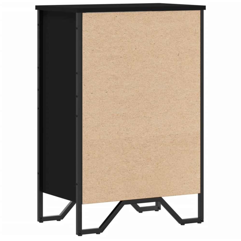 vidaXL 2 Shelf Black Bookcase Image 5