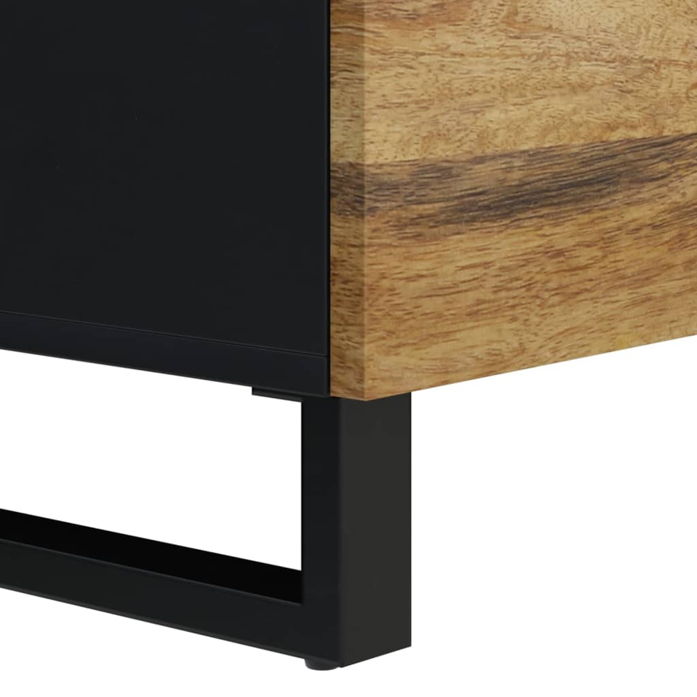 vidaXL 2 Door 2 Shelf Honey Brown Mango Wood Sideboard Image 8