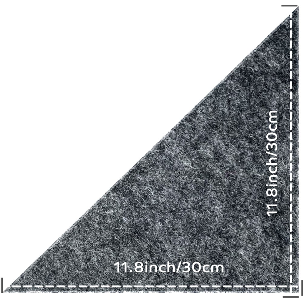 Gr8 Home Dark Grey Triangle Self Adhesive Acoustic Wall Panel Set 24 Pack Image 6