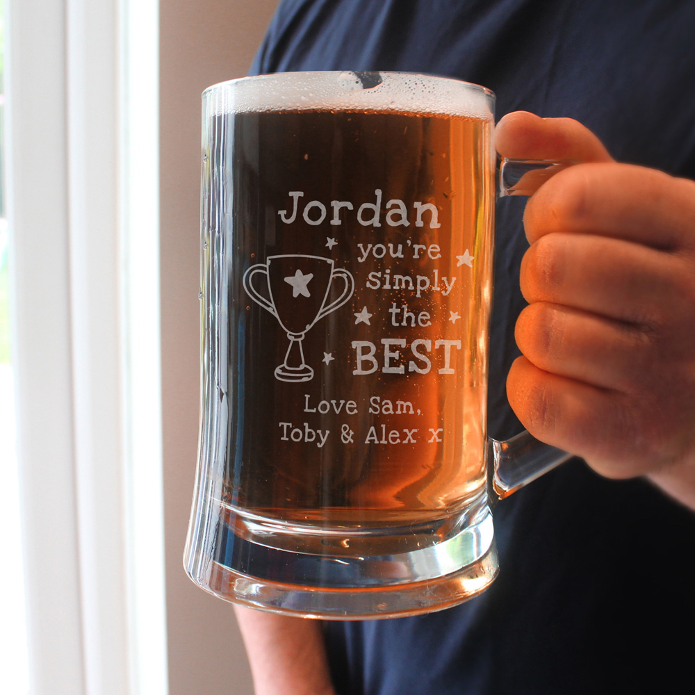 Personalised Memento Company Personalised Simply The Best Pint Tankard Image 3