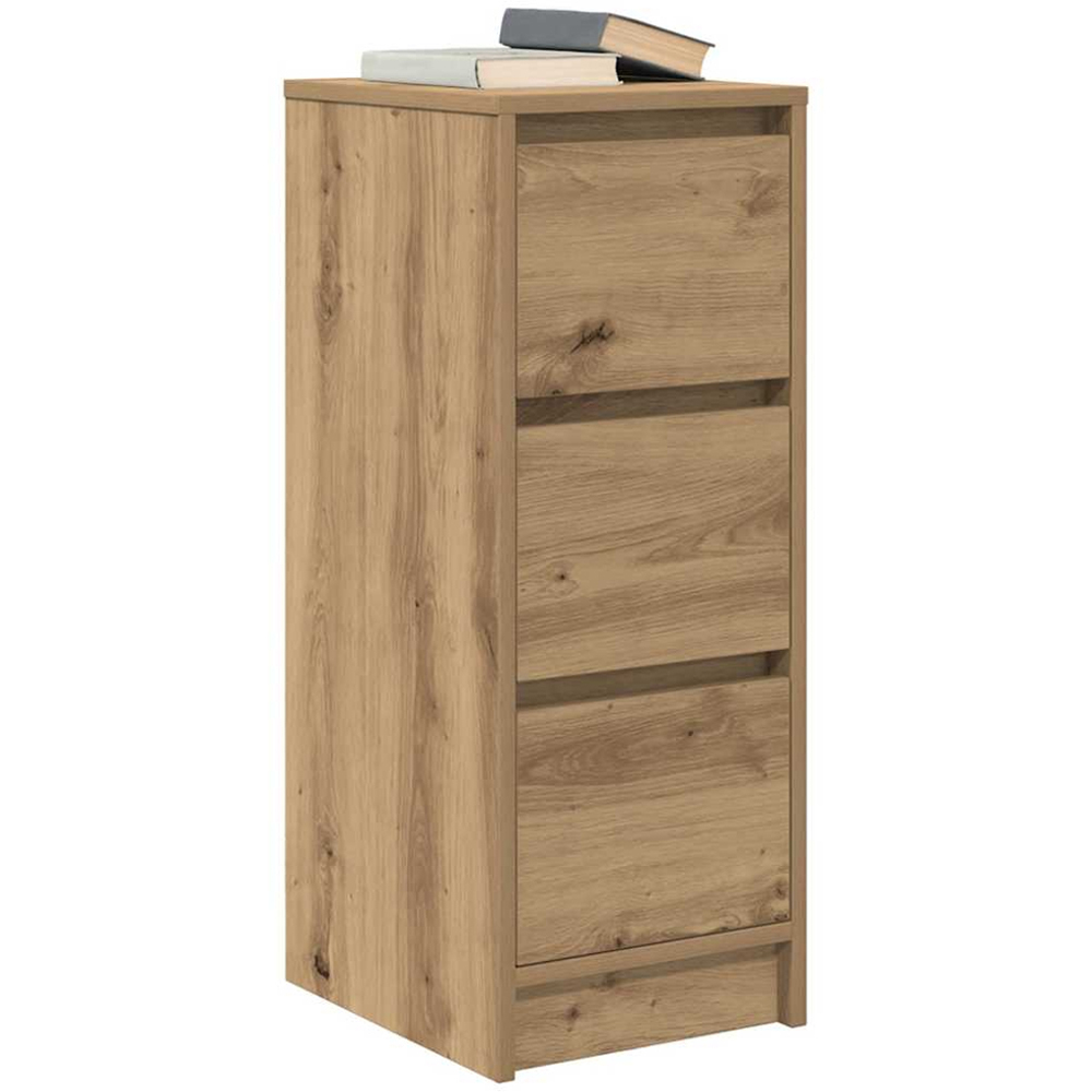 vidaXL 3 Drawer Artisan Oak Sideboard Image 3