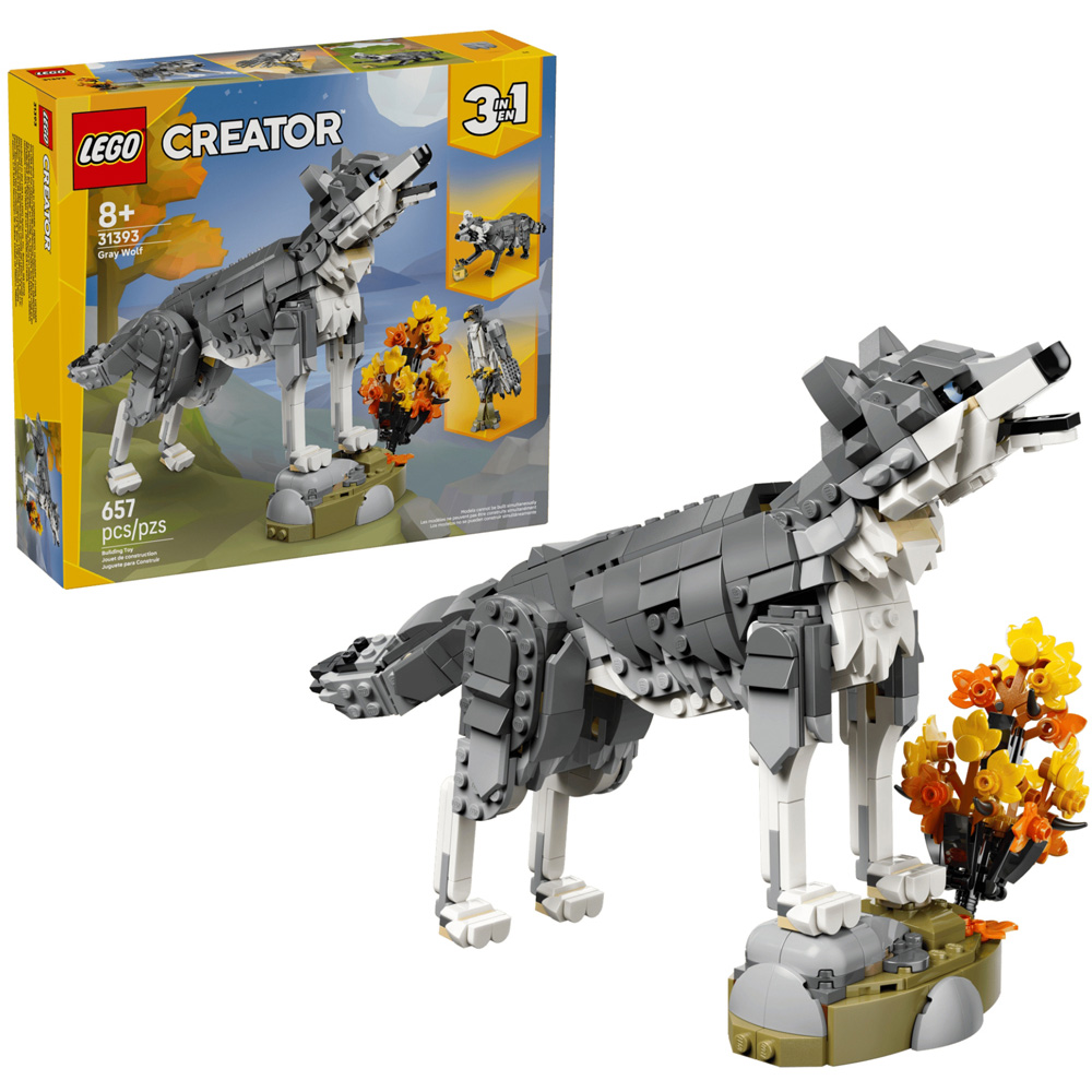 LEGO Creator 31393 Forest Animals Wolf Building Set 657 Piece Image 6
