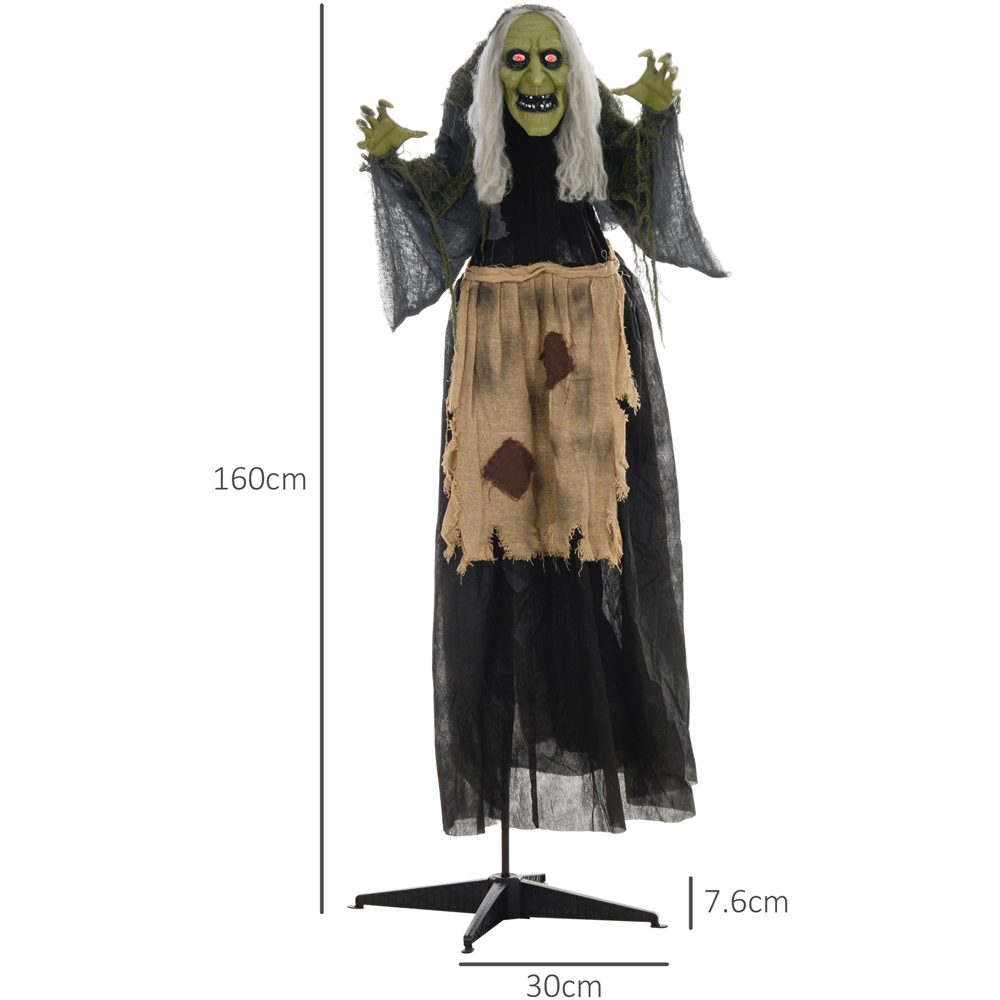 HOMCOM Animated Witch Halloween Prop 5ft Image 7