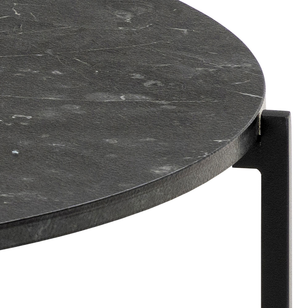 Furniture To Go Lamoine Matt Black Round Coffee Table Image 4