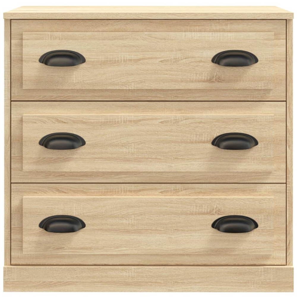 vidaXL 3 Drawer Sonoma Oak Sideboard Image 4