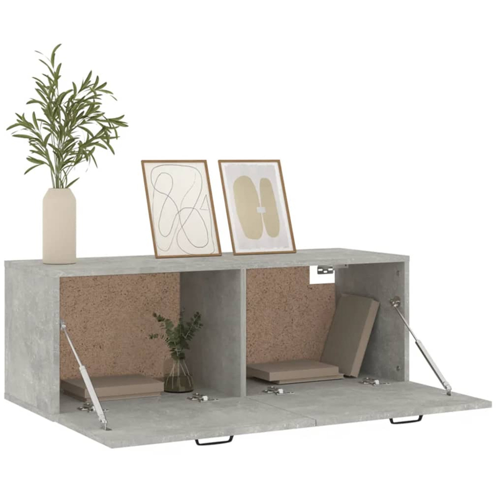 vidaXL 2 Door Concrete Grey Wall Cabinet Image 3