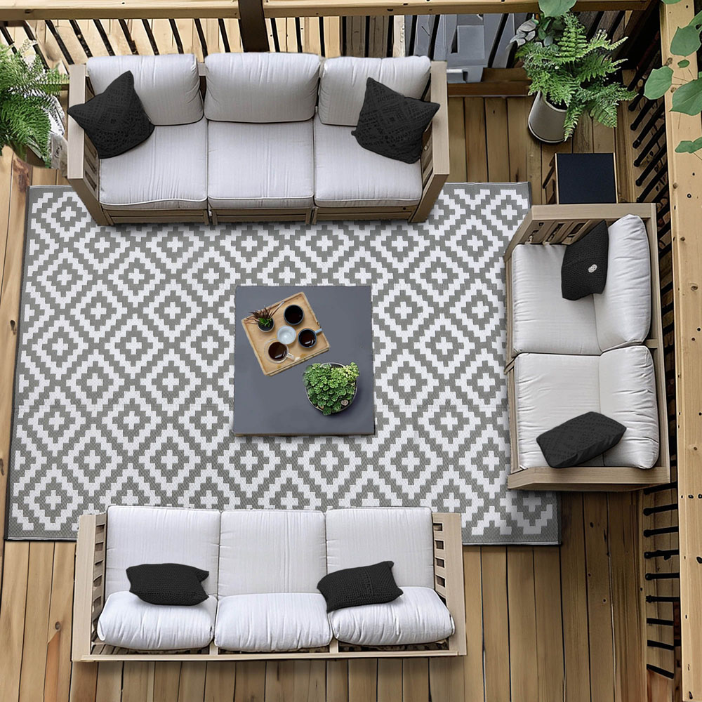 Green Decore Nirvana Grey and White Outdoor Rug 180 x 270cm Image 5