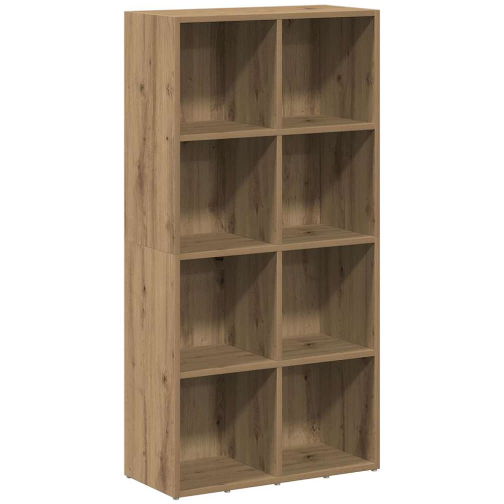 vidaXL 8 Shelf Artisanal Oak Bookcase Image 2
