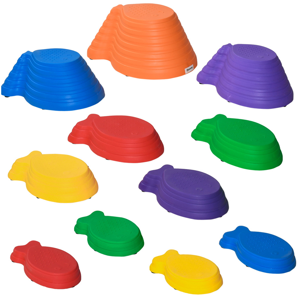 Outsunny Kids 11 Piece Stepping Stone Set Image 1