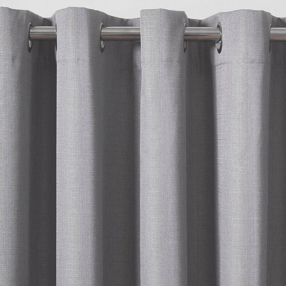 Divante Hoxton Silver Blackout Eyelet Curtains 229cm Image 5