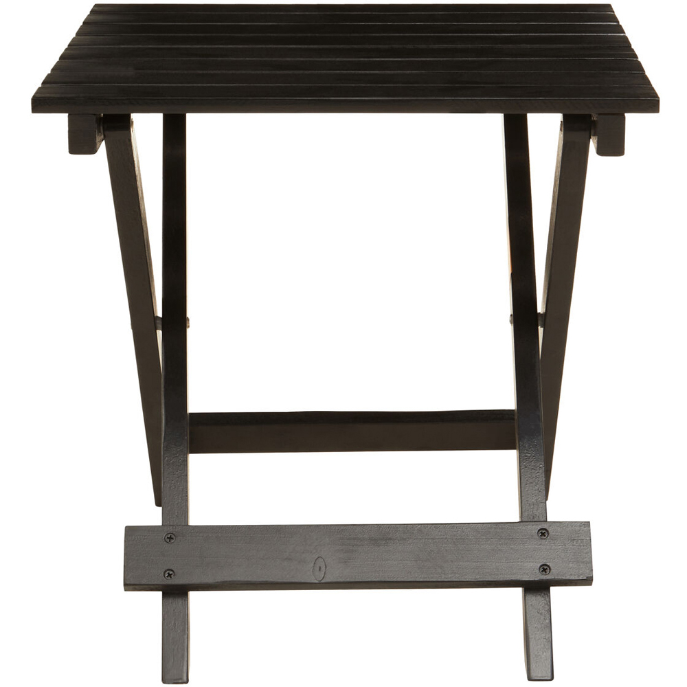 Premier Housewares 2 Seater Black Wooden Foldable Outdoor Dining Table Image 3