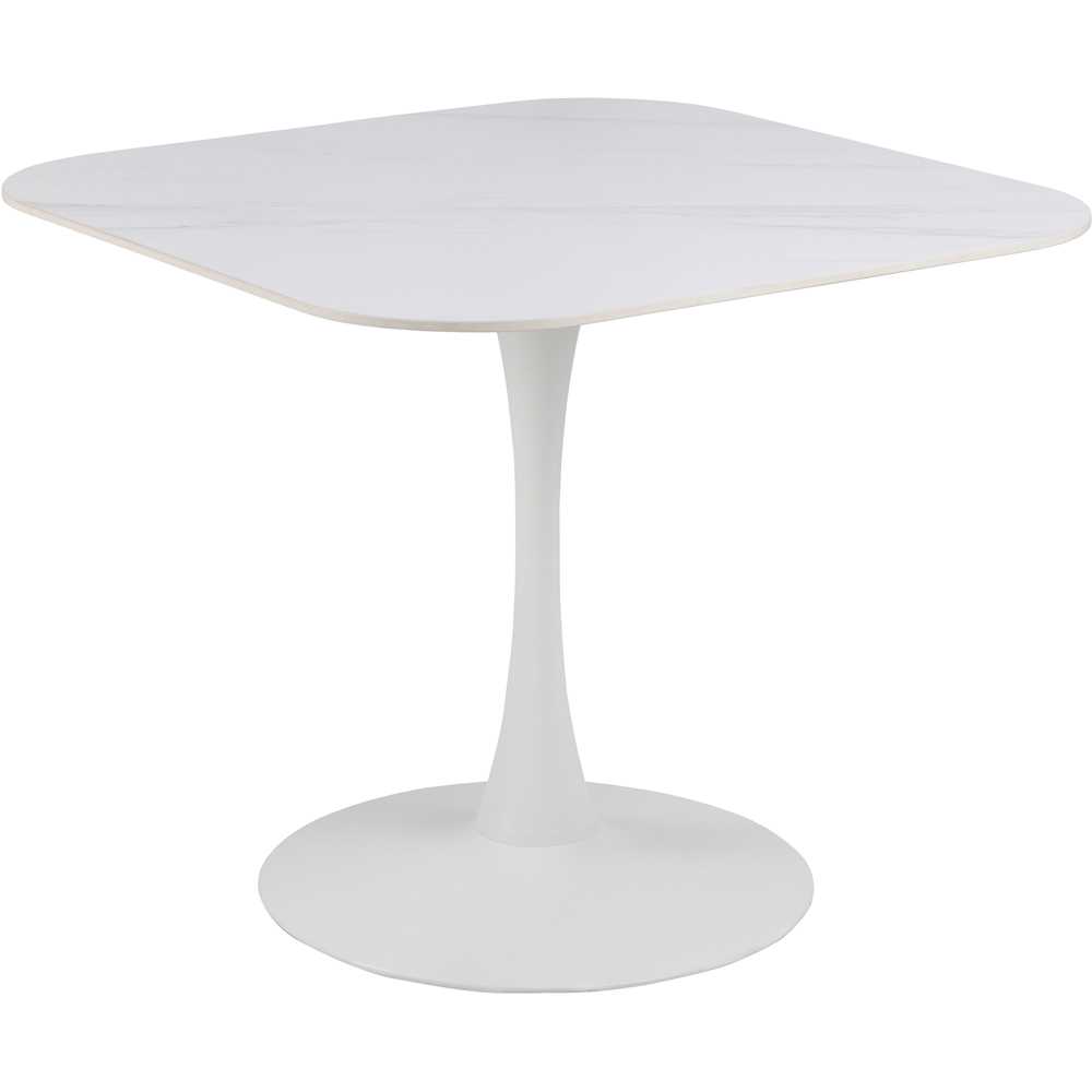 Florence Malta Ceramic Round Dining Table White Image 3