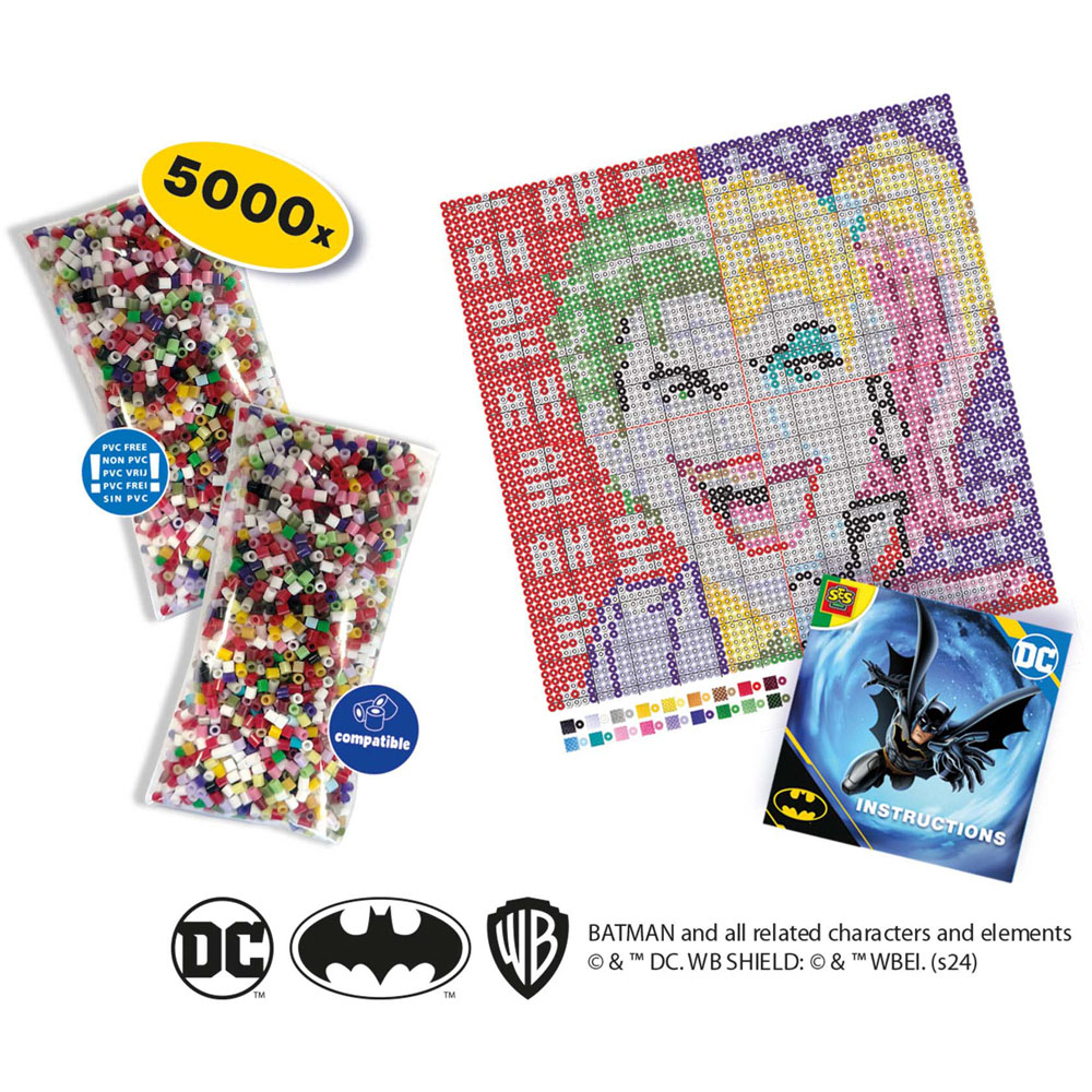 SES Creative DC Batman Joker and Harley Quinn Mix Iron On Bead Set 5000 Piece Image 2
