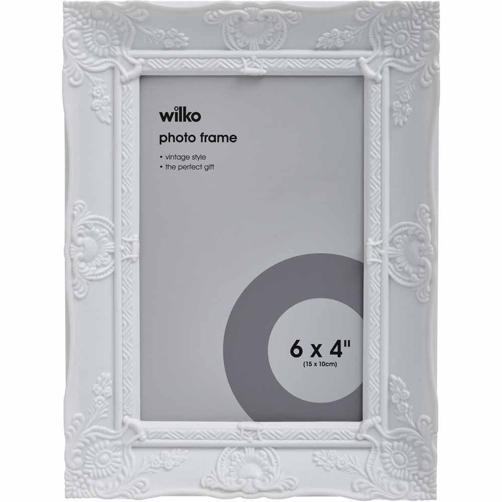 Wilko White Vintage Frame 6 x 4 Inch Image 1