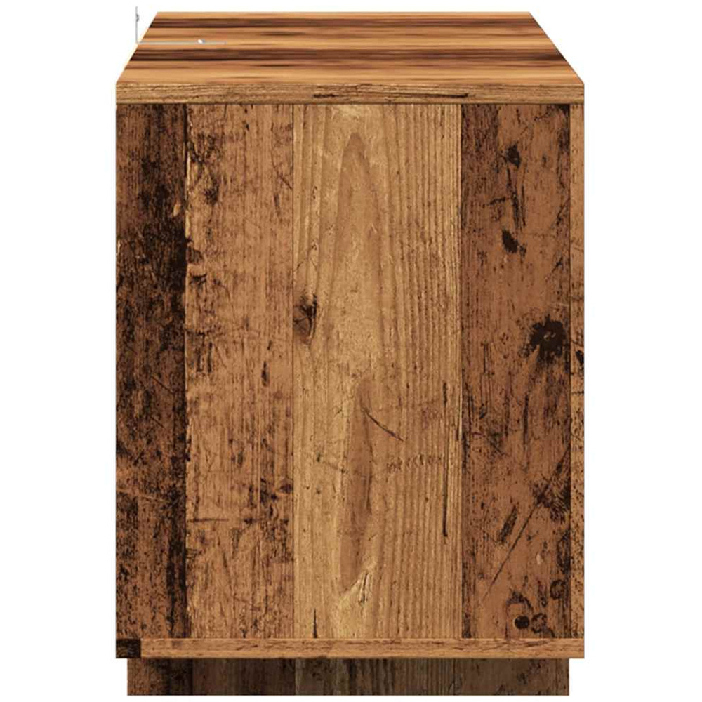 vidaXL 2 Door 4 Shelf Old Wood Wide TV Cabinet Image 6