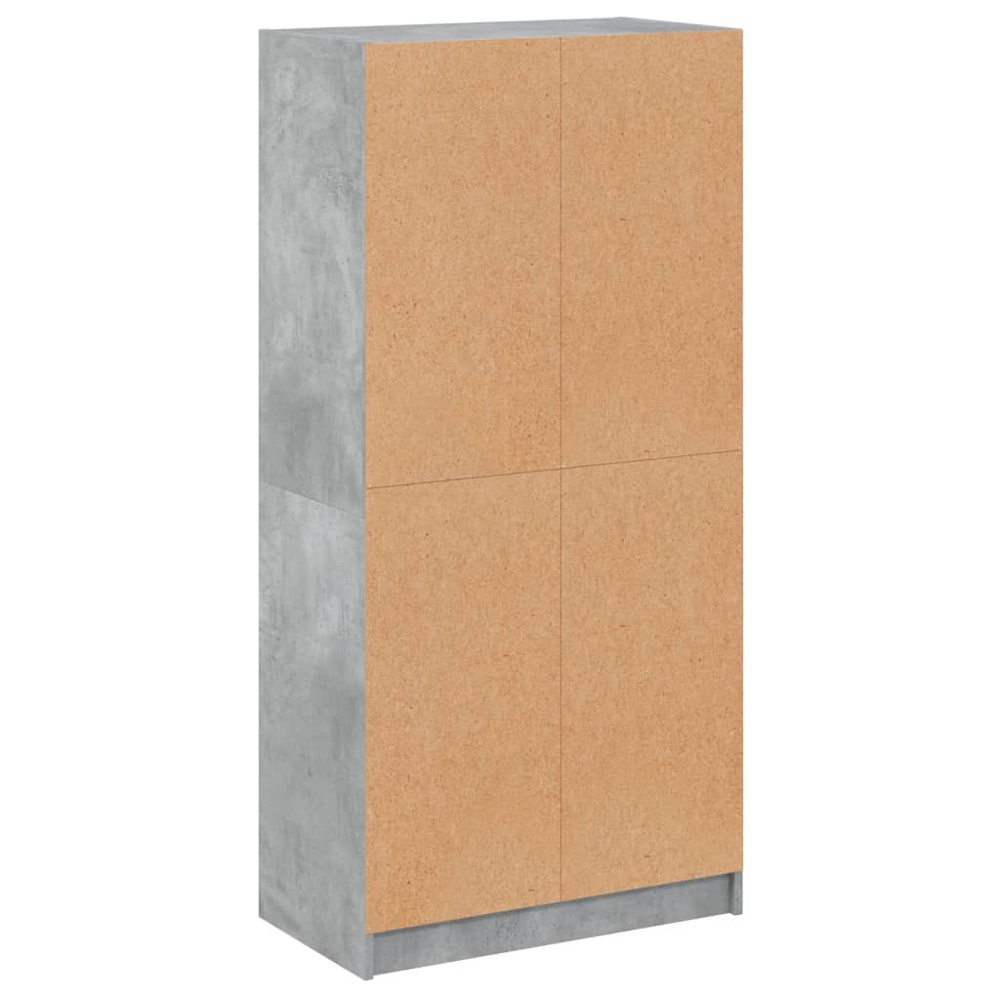 vidaXL 4 Door Concrete Grey Highboard Image 9