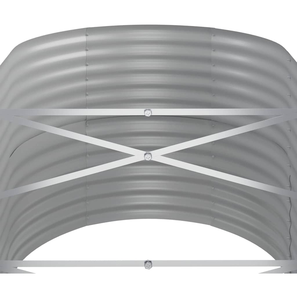 vidaXL Anthracite Galvanised Steel Raised Garden Bed 440 x 80 x 68cm Image 4