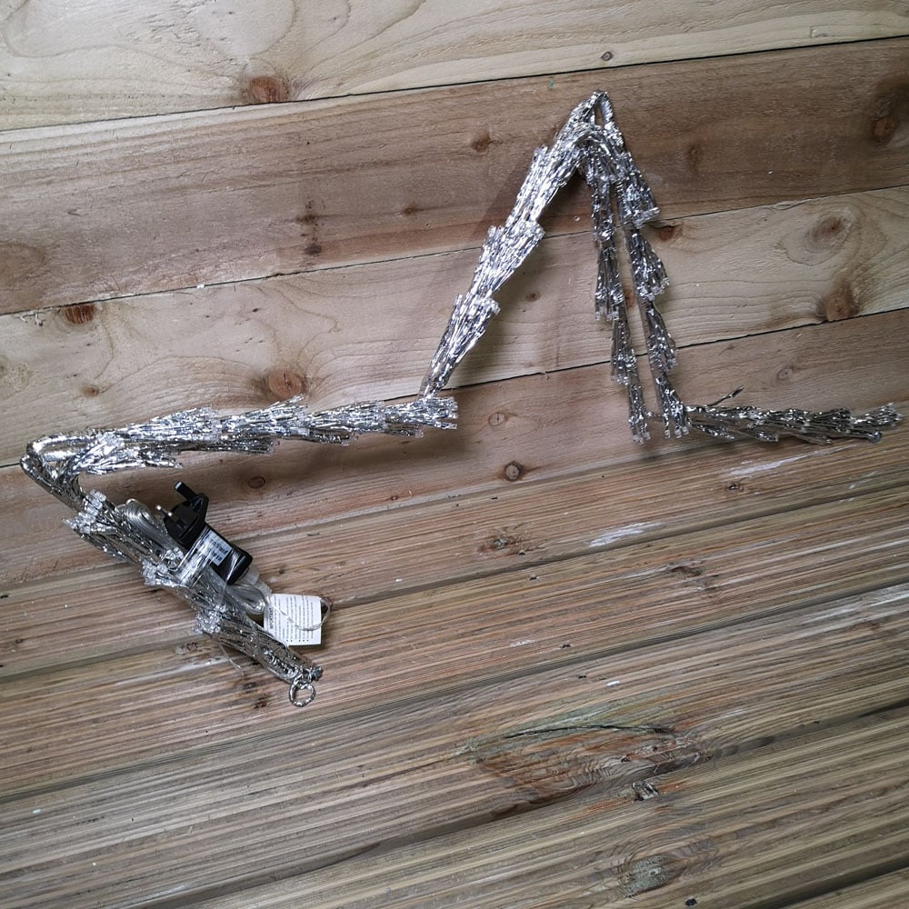 Premier 320 Cool White LED Twinkling Silver Star Silhouette Christmas Decoration 90cm Image 7