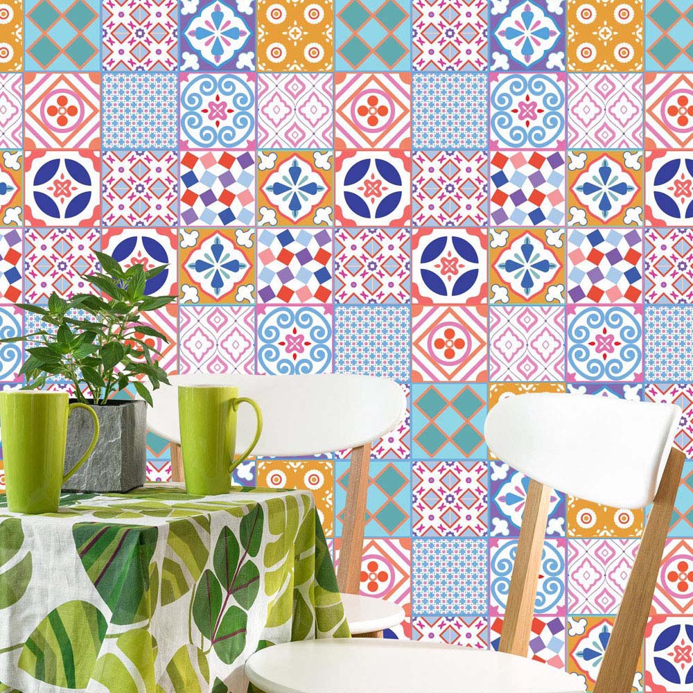 Walplus Classic Moroccan Colourful Mixed 2 Tile Sticker 24 Pack Image 2