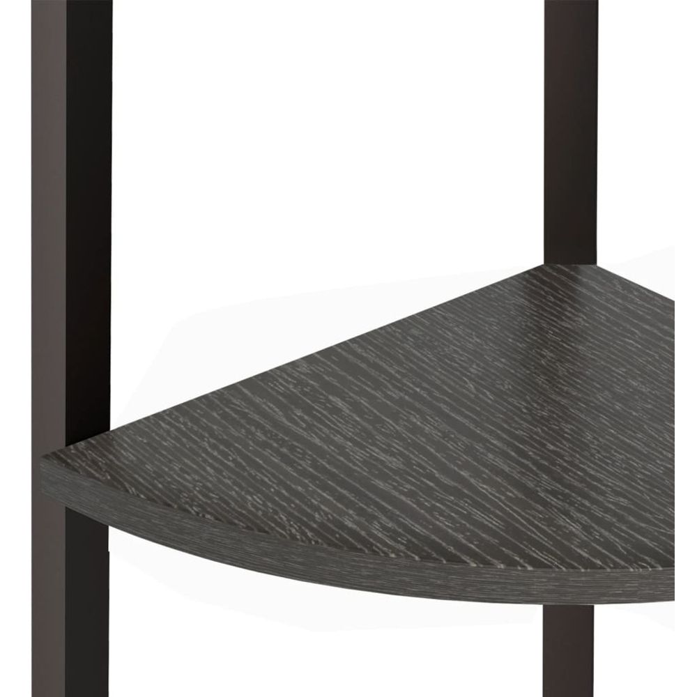 vidaXL 3-Tier Black Corner Shelf Image 6