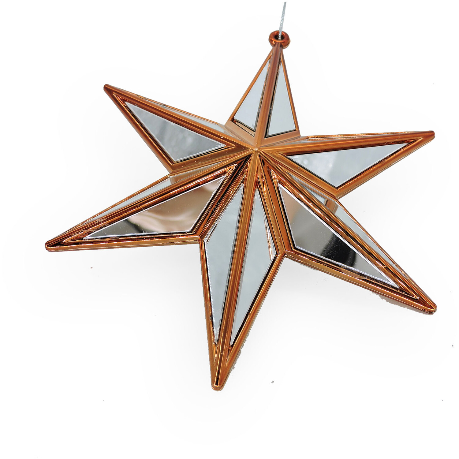 Mirrored Star Hanging Decoration Mocha Image 3