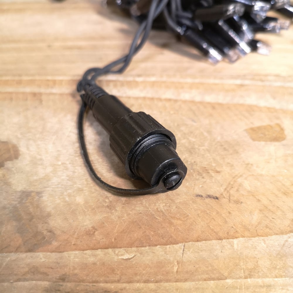 Premier 100 Warm White LED Static Black Cable String Light 8m Image 6