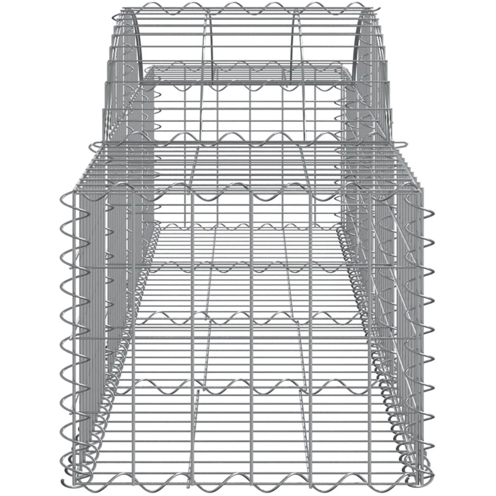 vidaXL Silver Galvanised Iron Arched Gabion Basket 40/60 x 50 x 200cm 40 Pack Image 3