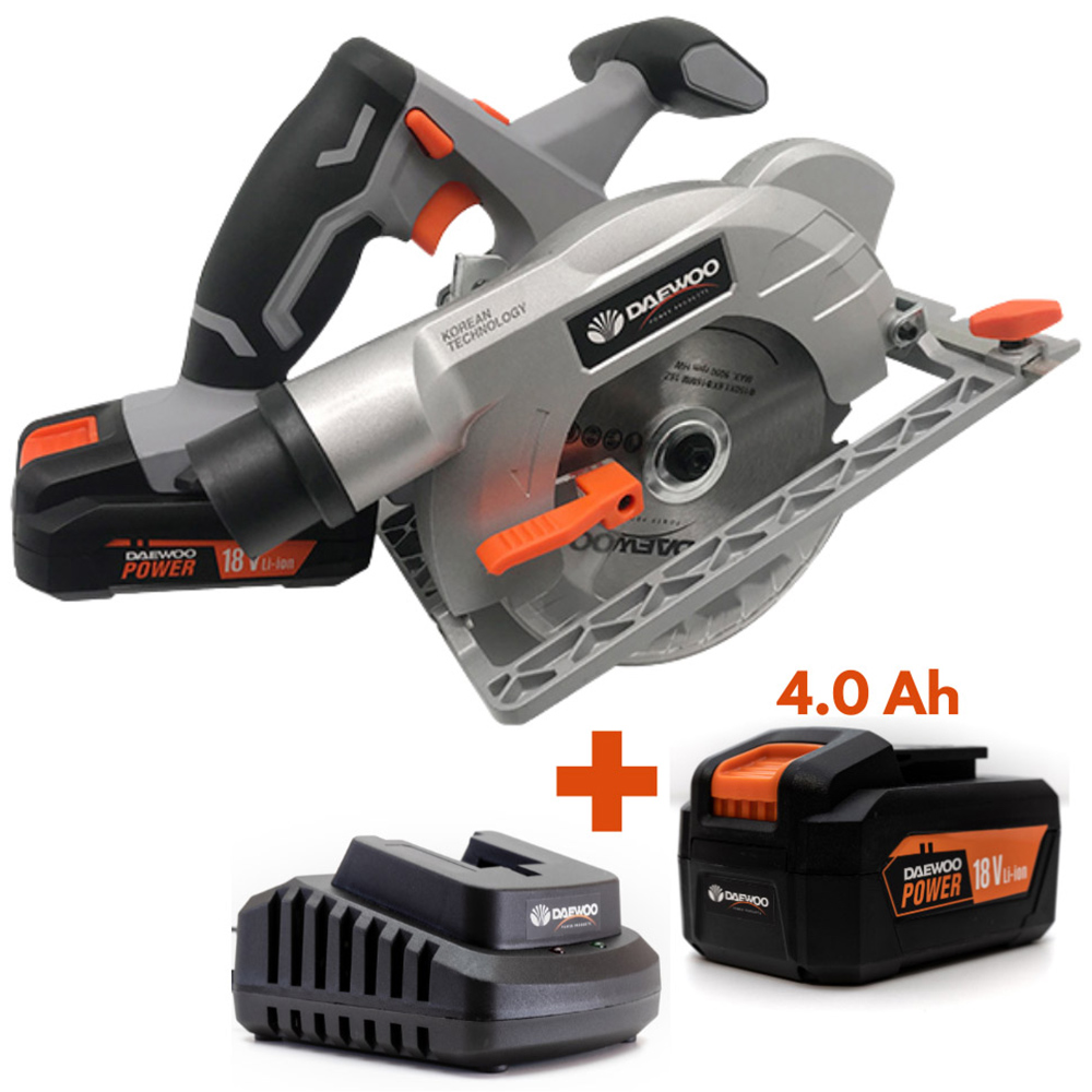 Daewoo U-Force 18V 4Ah Lithium-Ion Cordless Circular Saw with Battery Charger Image 7