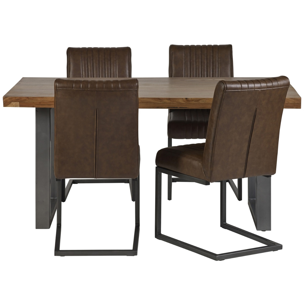 Brooklyn Malalia 4 Seater Wooden Dining Table Image 3