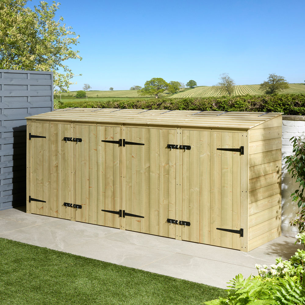 Rowlinson Premier Quadruple Shiplap Bin Store Image 2