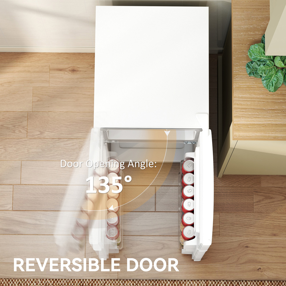 HOMCOM 800-128V70WT White 88L Fridge Freezer Image 6