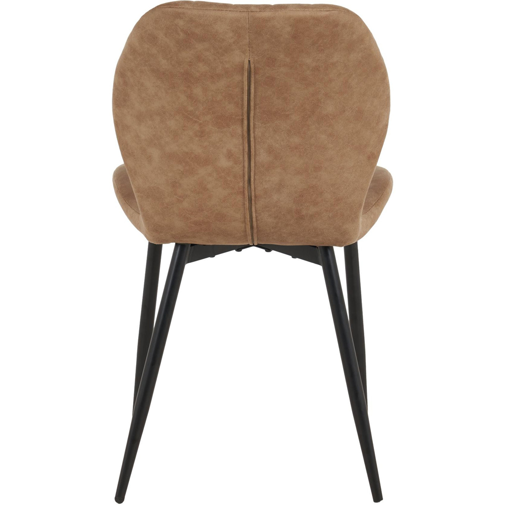 Indoor Living Jaydn Set of 4 Brown Distressed Leather Dining Chairs Image 6