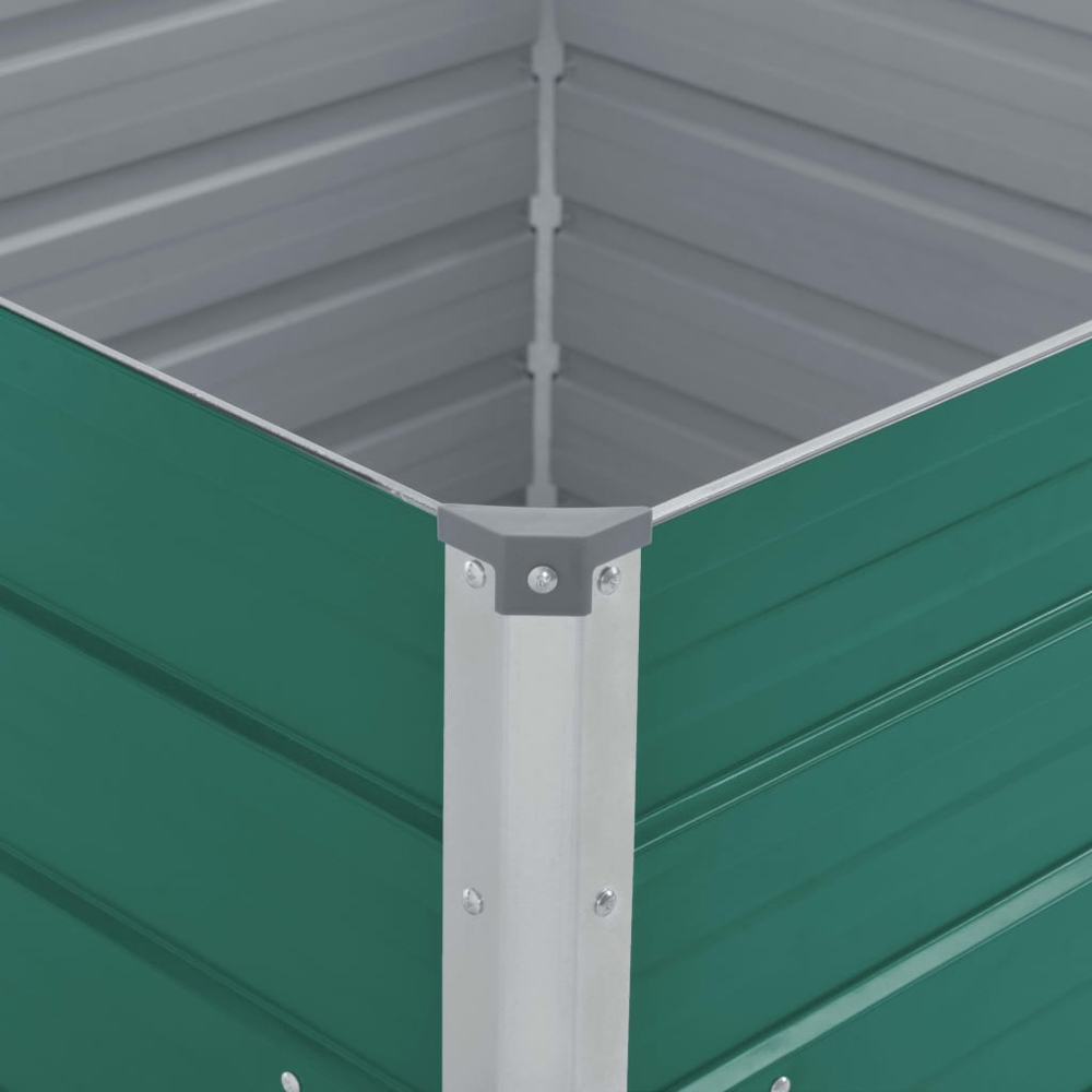 vidaXL Green Galvanised Steel Raised Garden Bed 45 x 100 x 100cm Image 4