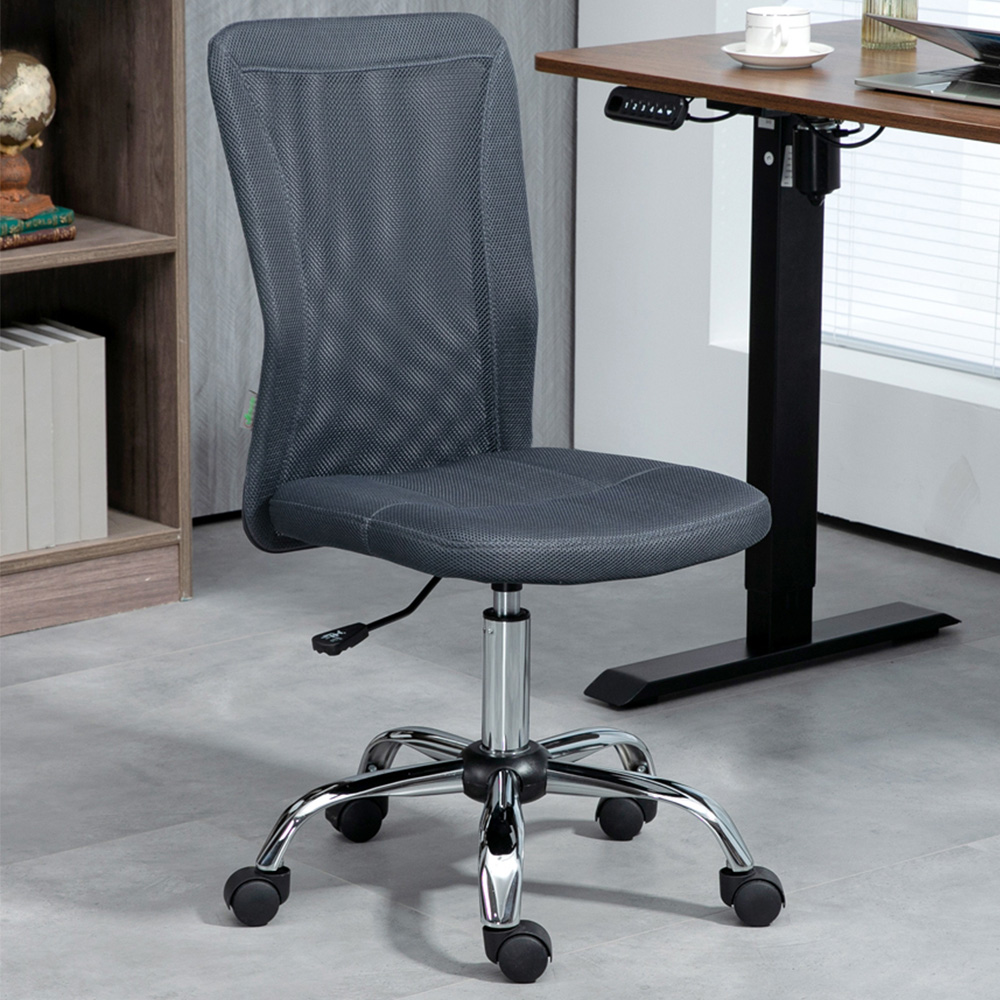Portland Dark Grey Swivel Office Chair Image 1