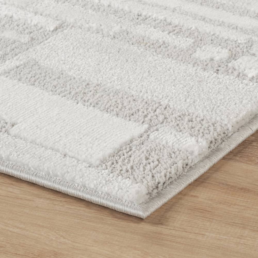 Desire Rugs Hamilton Silver Bold Geometric Rug 80 x 150cm Image 4