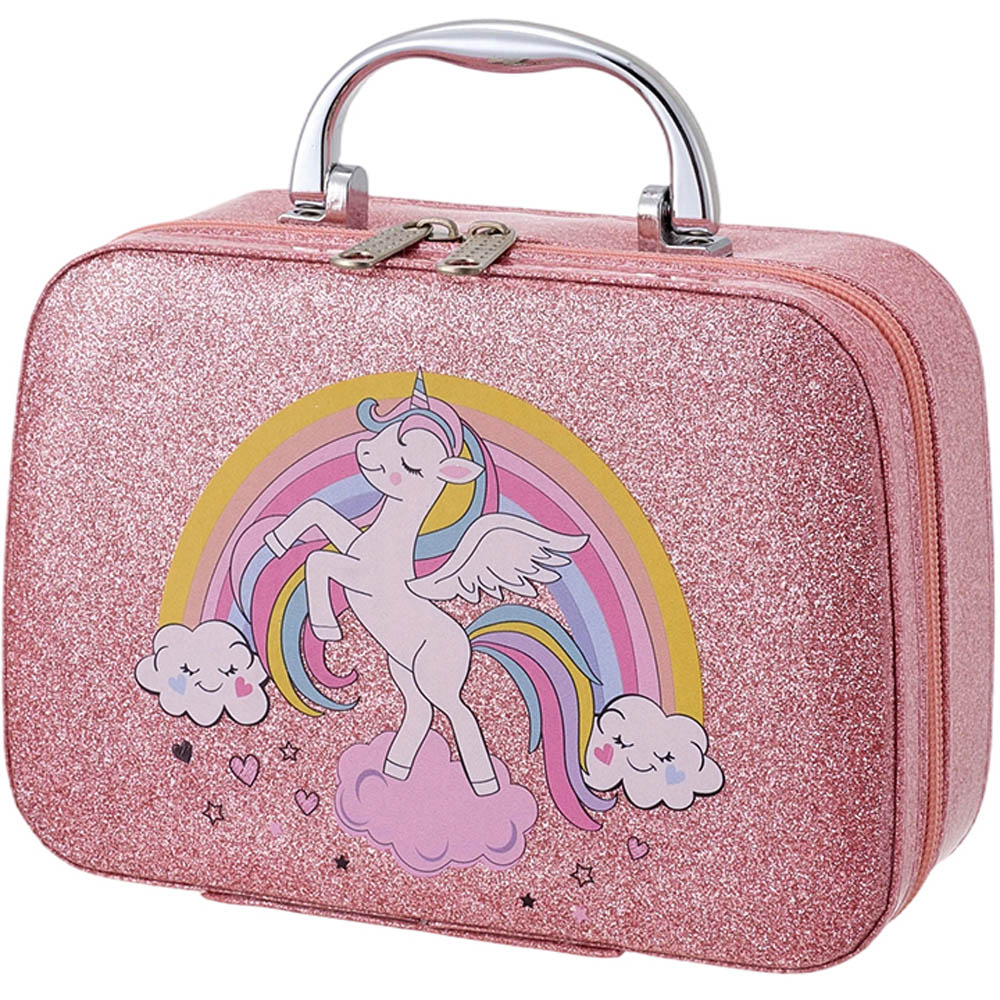 H&O Direct 23 Piece Kids Pink Washable Makeup Toy Set with Carry Case Image 3