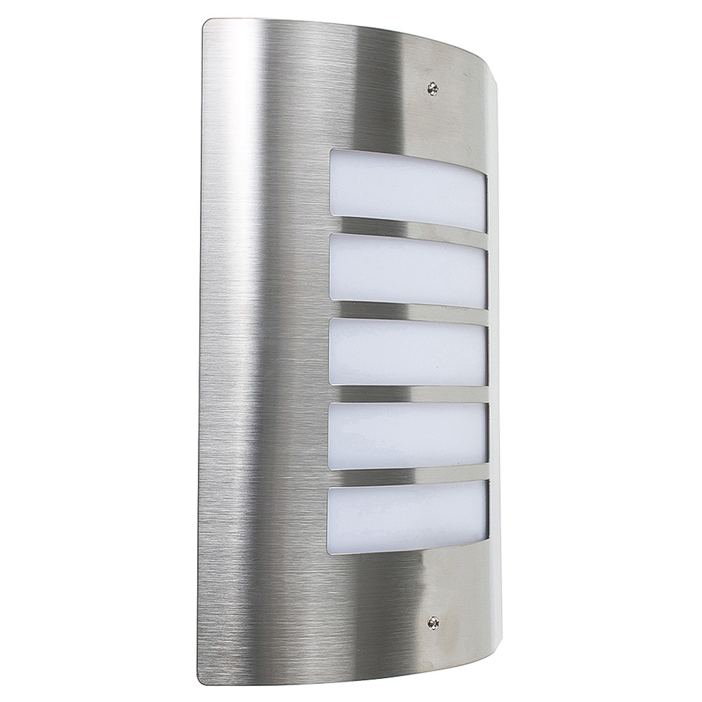 ValueLights Medlock Silver Outdoor Wall Bulkhead Light Image 1