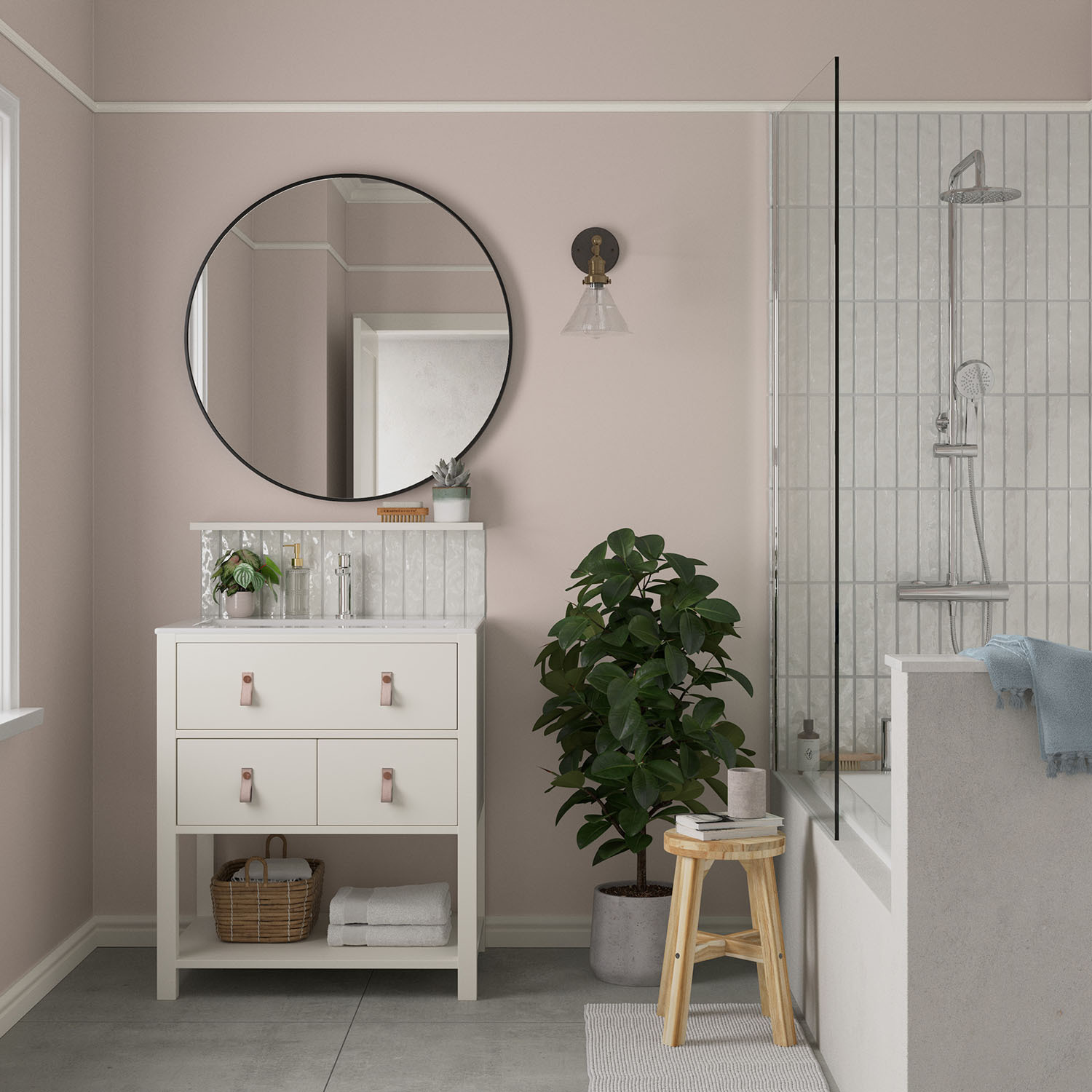Dulux Walls and Ceilings Silk Emulsion Paint - Blush Pink Image 3