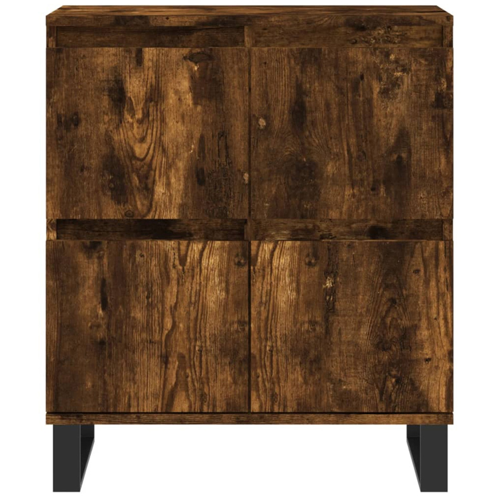 vidaXL 4 Door Smoked Oak Sideboard Image 5