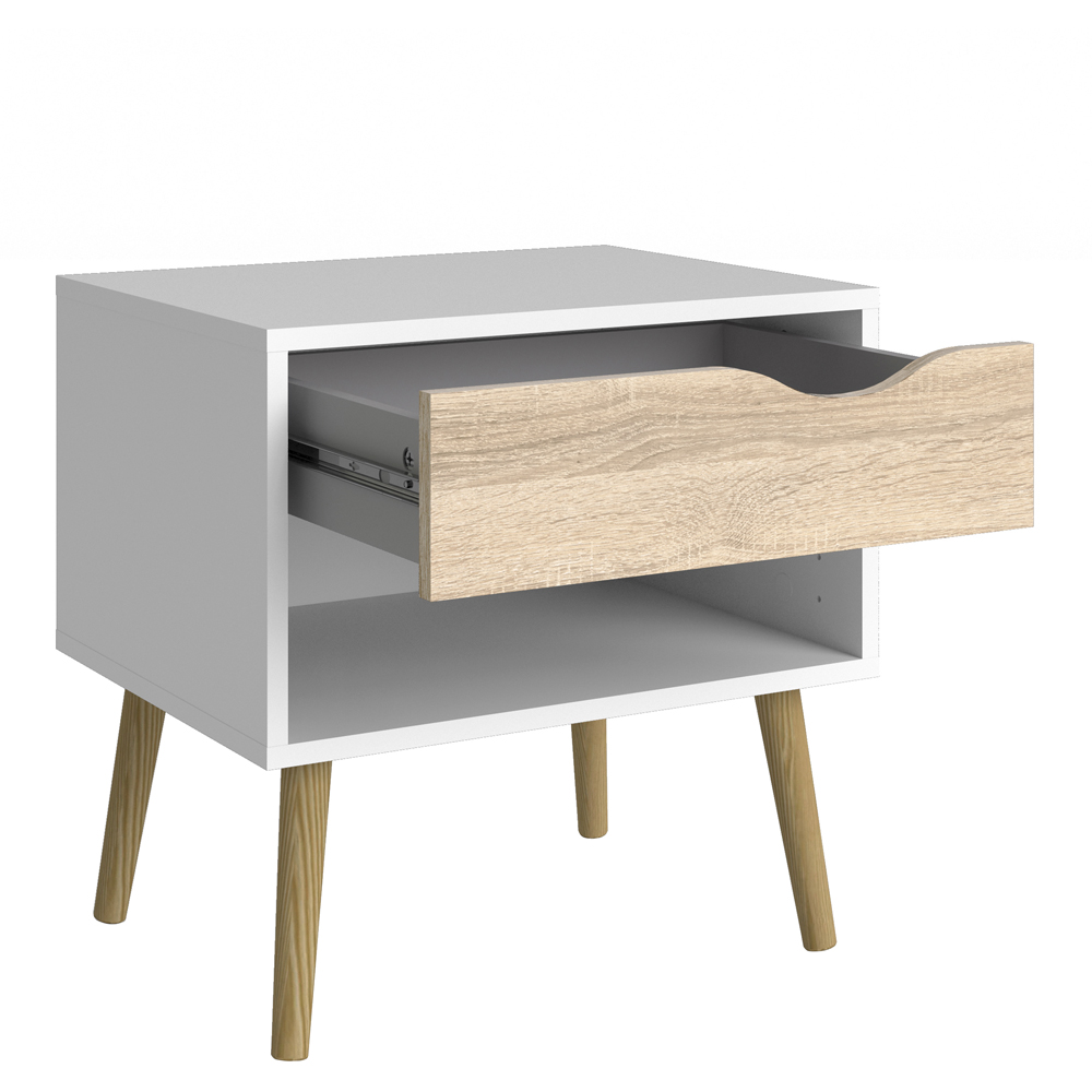 Florence Oslo White and Oak 3 Piece Bedroom Furniture Set Image 3