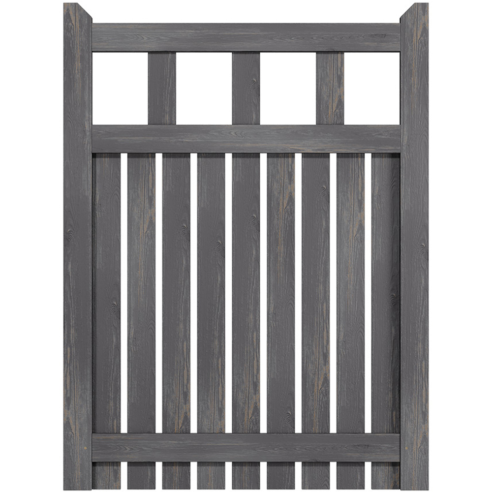 Living and Home Grey Wooden Garden Fence Door 90 x 120cm Image 4