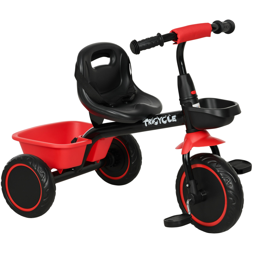 AIYAPLAY Red Kids Trike with Adjustable Seat Image 1