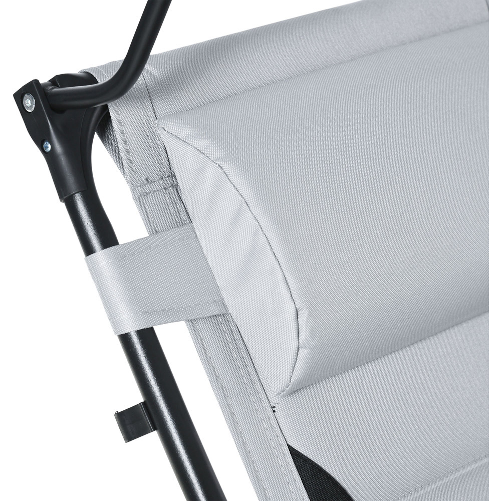 Outsunny Grey and Black Zero Gravity Folding Recliner Chair Image 3