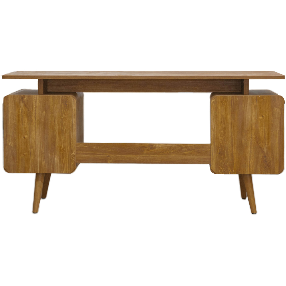 TTAP Arezzo Wood and Walnut Finish 2 Door 2 Drawer Executive Office Computer Desk Image 4