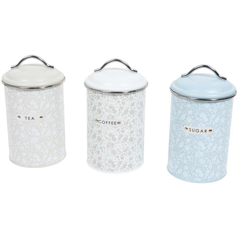 Set of 3 Floral Canisters Image 4