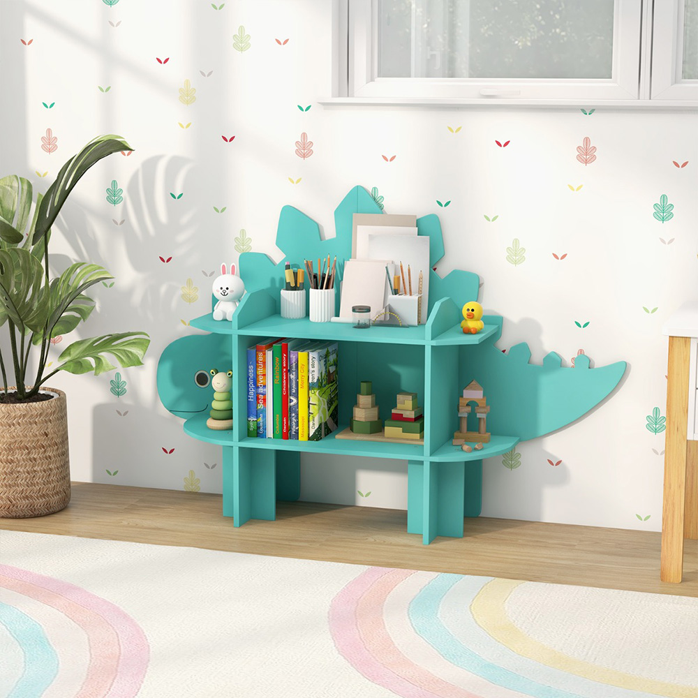 Costway Green Kids Toy Bookshelf Image 4