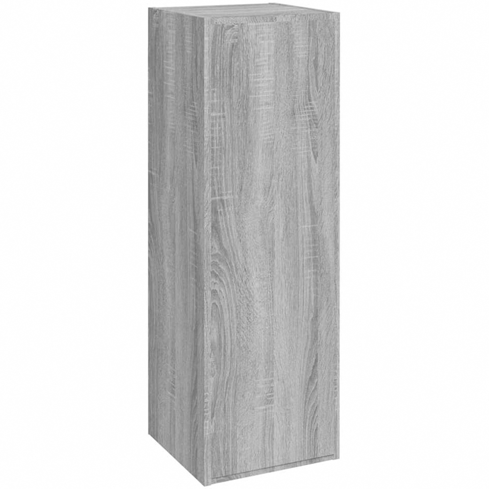 vidaXL Single Door Grey Sonoma Wall Mounted TV Cabinet 2 Pack Image 3